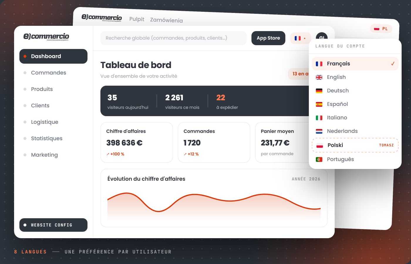 Capture — le back-office dans une autre langue